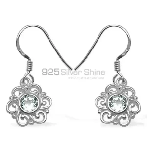 925 Sterling Silver earrings Exporters In Natural Blue Topaz Gemstone 925SE800