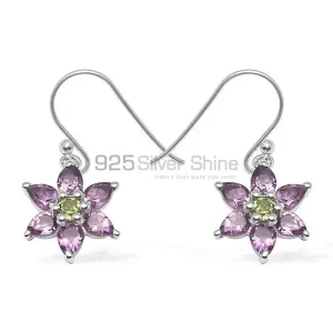925 Sterling Silver earrings Exporters In Natural Multi Gemstone 925SE1037