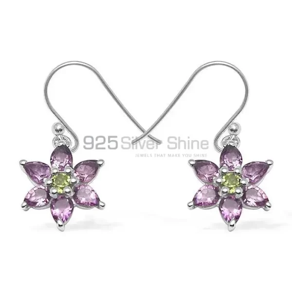 925 Sterling Silver earrings Exporters In Natural Multi Gemstone 925SE1037