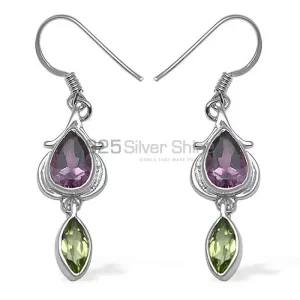 925 Sterling Silver earrings Exporters In Semi Precious Multi Gemstone 925SE801