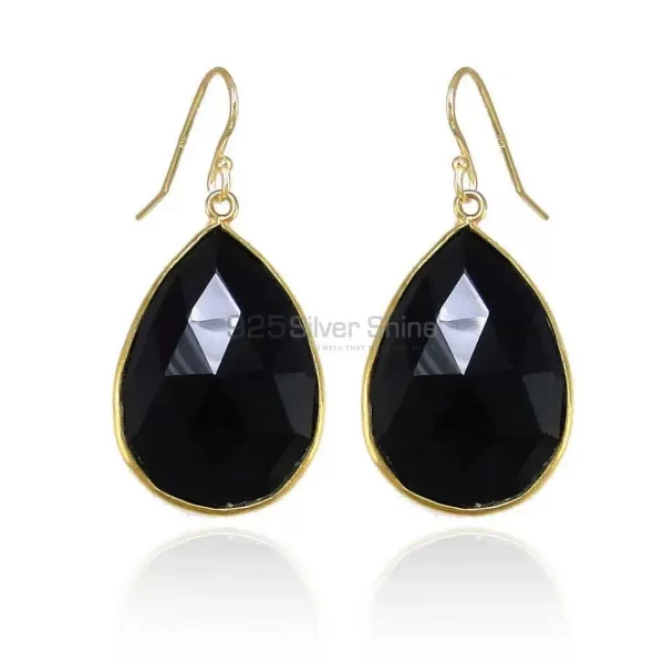 925 Sterling Silver earrings In Genuine Black Onyx Gemstone 925SE1915