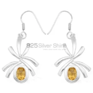 925 Sterling Silver earrings In Genuine Citrine Gemstone 925SE933