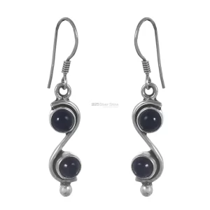 925 Sterling Silver earrings In Genuine Lapis Lazuli Gemstone 925SE301