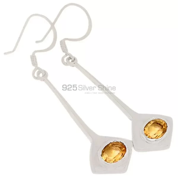 925 Sterling Silver earrings In Natural Citrine Gemstone 925SE378