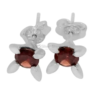 925 Sterling Silver earrings In Natural Garnet Gemstone 925SE536