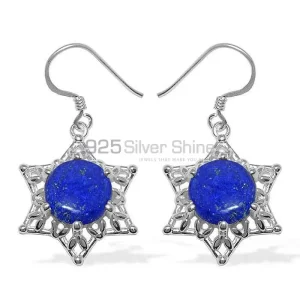 925 Sterling Silver earrings In Natural Lapis Lazuli Gemstone 925SE1089