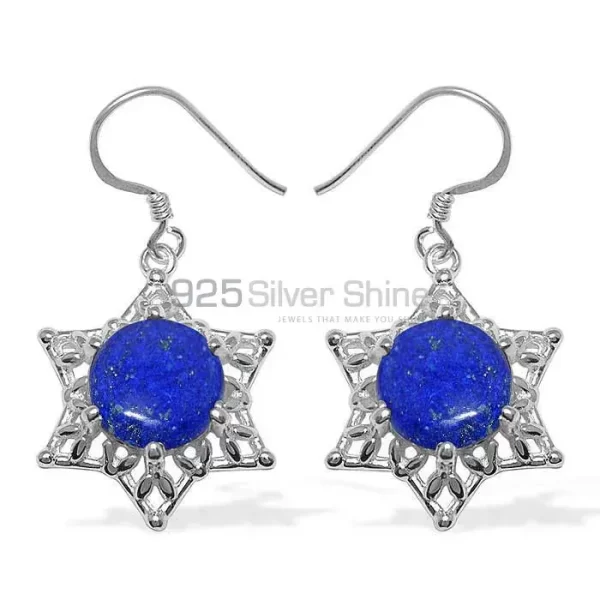 925 Sterling Silver earrings In Natural Lapis Lazuli Gemstone 925SE1089