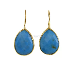 925 Sterling Silver earrings In Natural Turquoise Gemstone 925SE1913
