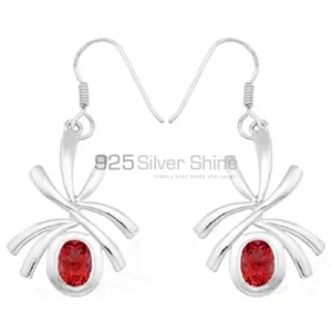 925 Sterling Silver earrings In Semi Precious Garnet Gemstone 925SE932
