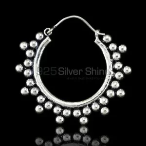 925 Sterling Silver earrings In Small Sun Rays Mandala 925ME115