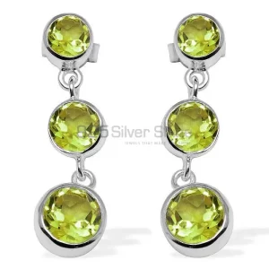 925 Sterling Silver earrings Manufacturer In Genuine Peridot Gemstone 925SE1121