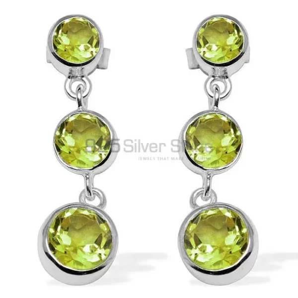 925 Sterling Silver earrings Manufacturer In Genuine Peridot Gemstone 925SE1121
