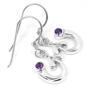 925 Sterling Silver earrings Manufacturer In Natural Amethyst Gemstone 925SE645