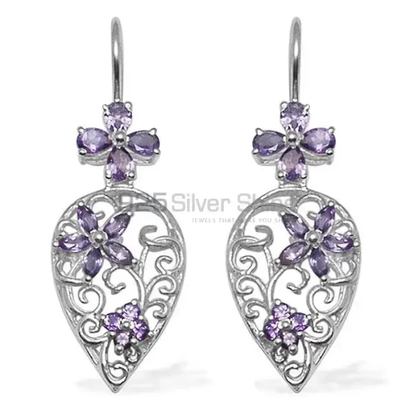 925 Sterling Silver earrings Manufacturer In Natural Amethyst Gemstone 925SE724