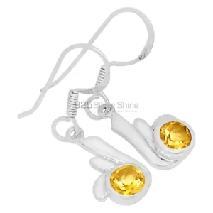 925 Sterling Silver earrings Manufacturer In Natural Citrine Gemstone 925SE566
