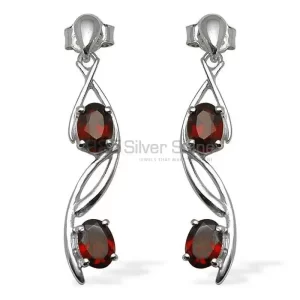 925 Sterling Silver earrings Manufacturer In Natural Garnet Gemstone 925SE803