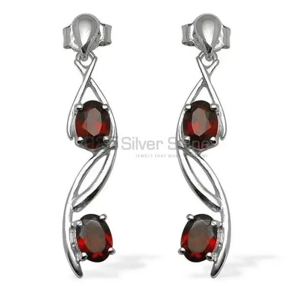 925 Sterling Silver earrings Manufacturer In Natural Garnet Gemstone 925SE803