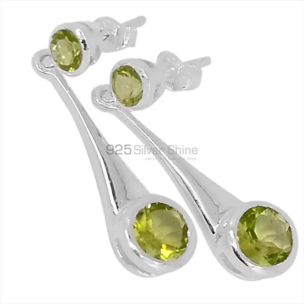 925 Sterling Silver earrings Manufacturer In Natural Peridot Gemstone 925SE487