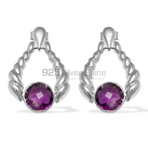 925 Sterling Silver earrings Manufacturer In Semi Precious Amethyst Gemstone 925SE804