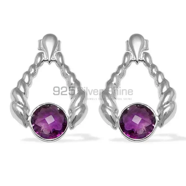 925 Sterling Silver earrings Manufacturer In Semi Precious Amethyst Gemstone 925SE804