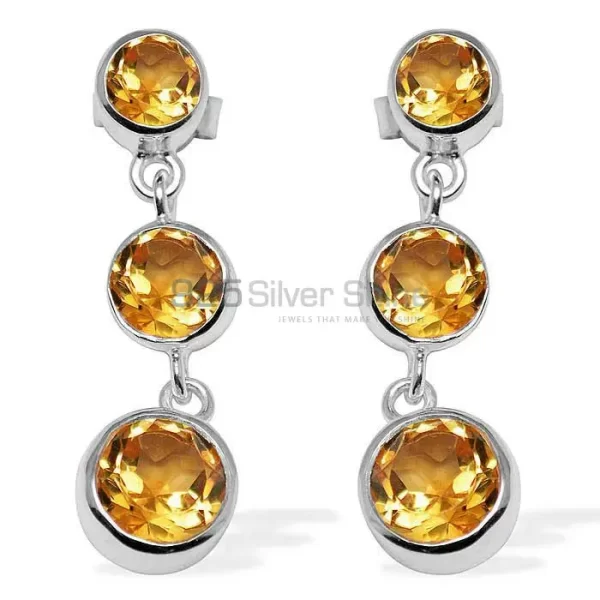 925 Sterling Silver earrings Manufacturer In Semi Precious Citrine Gemstone 925SE1120