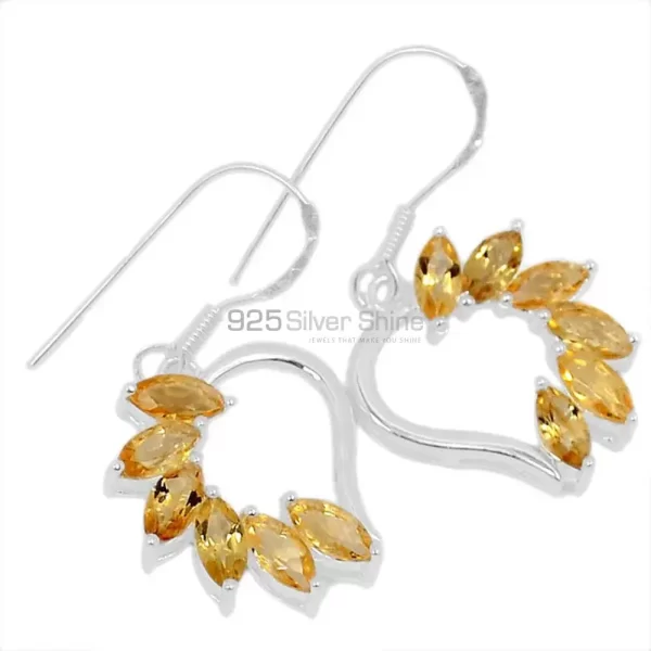 925 Sterling Silver earrings Manufacturer In Semi Precious Citrine Gemstone 925SE409