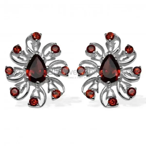 925 Sterling Silver earrings Manufacturer In Semi Precious Garnet Gemstone 925SE962