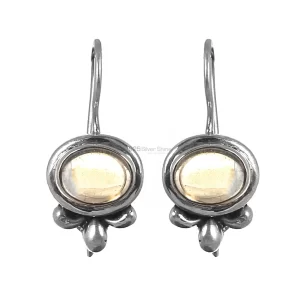 925 Sterling Silver earrings Suppliers In Genuine Citrine Gemstone 925SE246