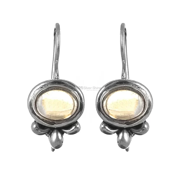 925 Sterling Silver earrings Suppliers In Genuine Citrine Gemstone 925SE246