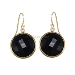 925 Sterling Silver earrings Suppliers In Semi Precious Black Onyx Gemstone 925SE1938