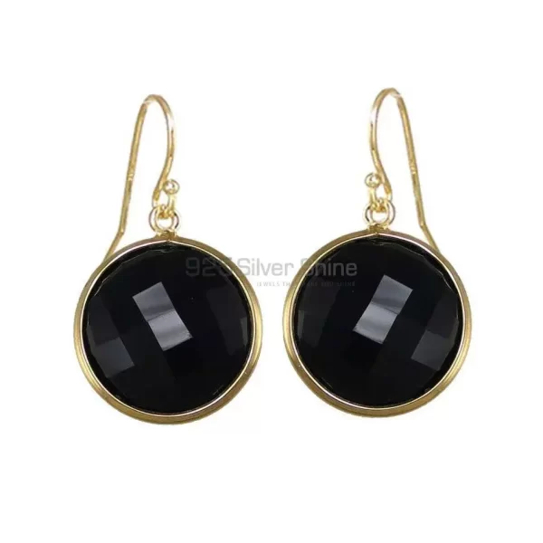 925 Sterling Silver earrings Suppliers In Semi Precious Black Onyx Gemstone 925SE1938