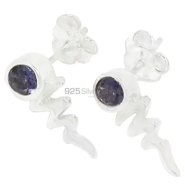 925 Sterling Silver earrings Suppliers In Semi Precious Iolite Gemstone 925SE482
