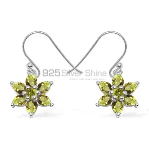 925 Sterling Silver earrings Wholesaler In Genuine Peridot Gemstone 925SE1033