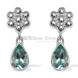 925 Sterling Silver earrings Wholesaler In Natural Blue Topaz Gemstone 925SE1031