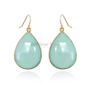925 Sterling Silver earrings Wholesaler In Natural Chalcedony Gemstone 925SE1934