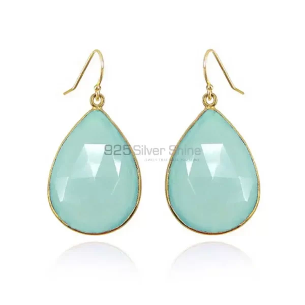 925 Sterling Silver earrings Wholesaler In Natural Chalcedony Gemstone 925SE1934