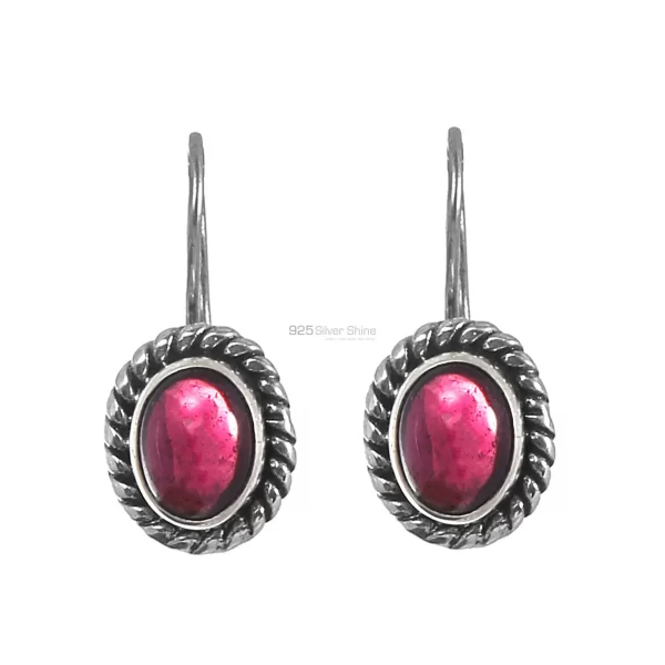 925 Sterling Silver earrings Wholesaler In Natural Garnet Gemstone 925SE241