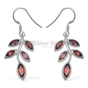 925 Sterling Silver earrings Wholesaler In Natural Garnet Gemstone 925SE715