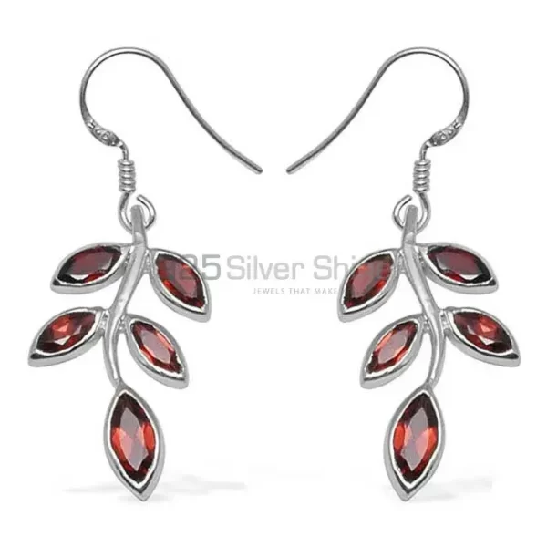 925 Sterling Silver earrings Wholesaler In Natural Garnet Gemstone 925SE715