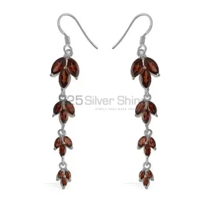 925 Sterling Silver earrings Wholesaler In Natural Garnet Gemstone 925SE952
