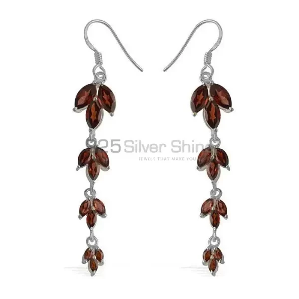 925 Sterling Silver earrings Wholesaler In Natural Garnet Gemstone 925SE952