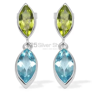 925 Sterling Silver earrings Wholesaler In Semi Precious Multi Gemstone 925SE1111