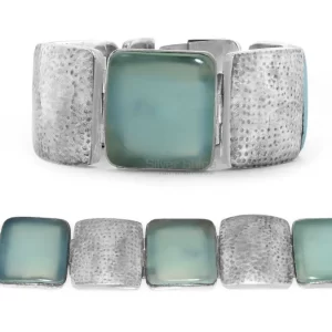 925 Sterling Silver Handmade Bracelets In Chalcedony Gemstone Jewelry 925SB244
