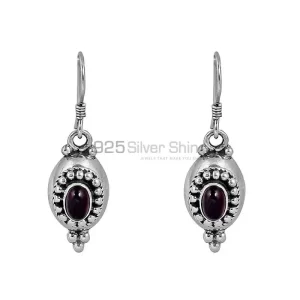 925 Sterling Silver Handmade earring In Natural Garnet Gemstone 925SE96