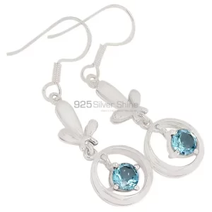 925 Sterling Silver Handmade earrings Exporters In Blue Topaz Gemstone Jewelry 925SE352
