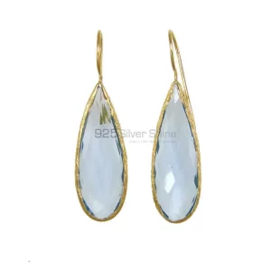 925 Sterling Silver Handmade earrings Exporters In Hydro Blue Topaz Gemstone Jewelry 925SE1966