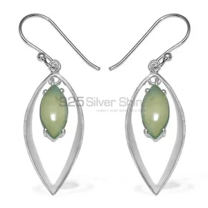 925 Sterling Silver Handmade earrings Exporters In Prehnite Gemstone Jewelry 925SE905