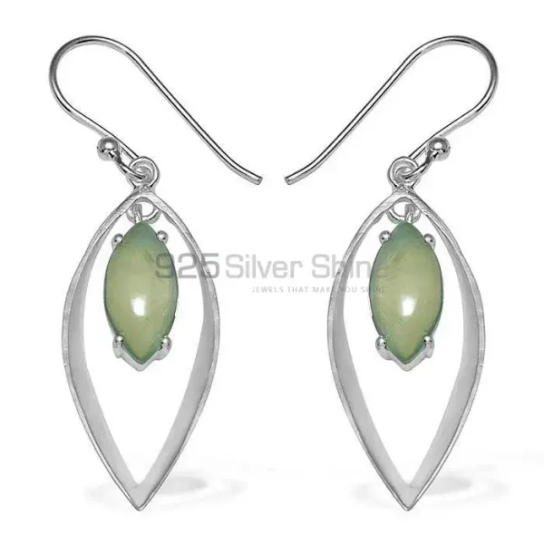 925 Sterling Silver Handmade earrings Exporters In Prehnite Gemstone Jewelry 925SE905