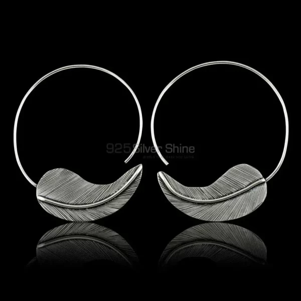 925 Sterling Silver Handmade earrings In Spiral Leaf 925ME117