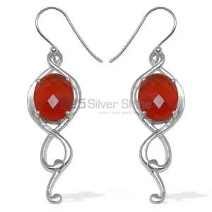 925 Sterling Silver Handmade earrings Manufacturer In Carnelian Gemstone Jewelry 925SE824